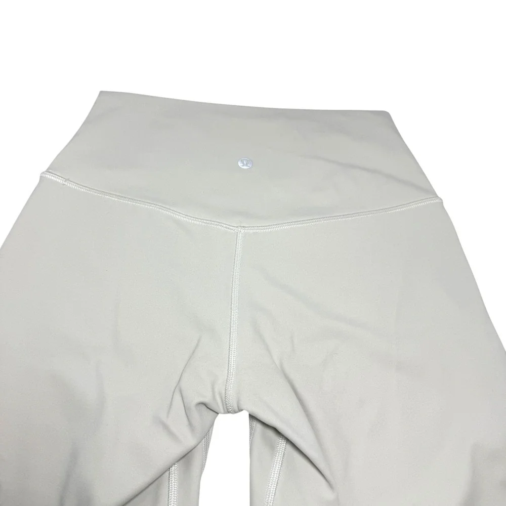 Lululemon Align One Shoulder Bra Shorts Set Ivory Nulu Yoga Athleisure 8 6